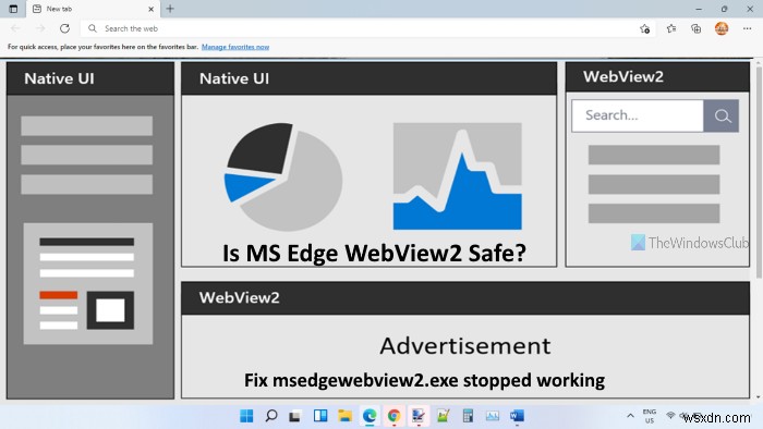 MS EDGE WEBVIEW2.EXE는 안전합니까? 수정 msedgewebview2.exe가 작동을 멈췄습니다. 