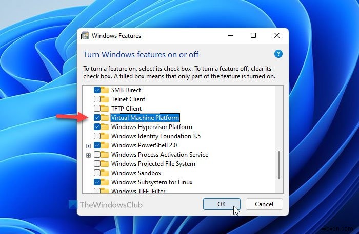 Windows 11에서 Android용 Windows 하위 시스템을 시작할 수 없음 