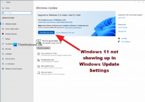 Windows 업데이트 설정에 Windows 11이 표시되지 않음 