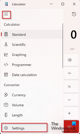 Windows 11의 계산기 앱에서 다크 모드를 활성화하는 방법 