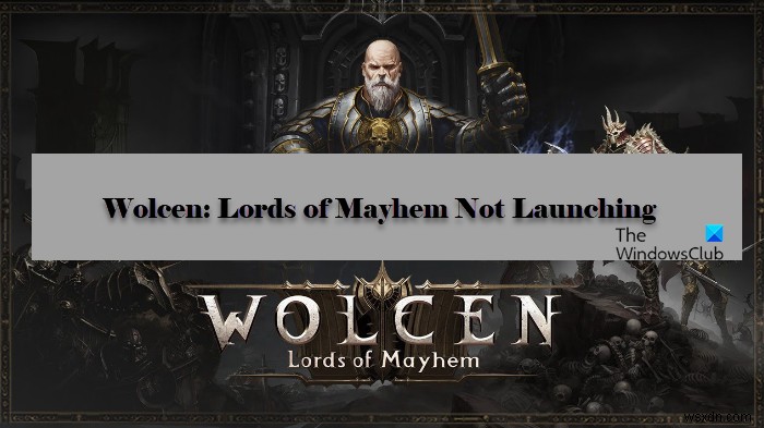 Wolcen Lords of Mayhem이 Windows PC에서 충돌하거나 실행되지 않음 
