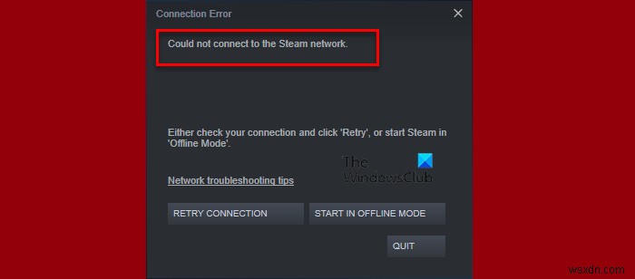 Steam 네트워크에 연결할 수 없음 [수정됨] 