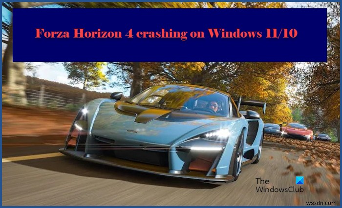 Windows PC에서 Forza Horizon 4 충돌 