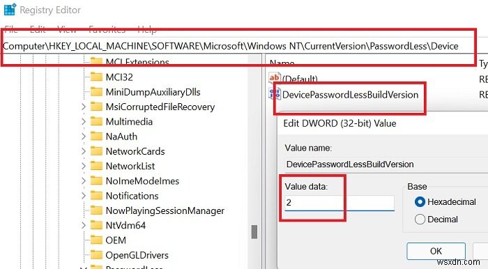 Windows 11에서만 암호 없는 로그인을 활성화 또는 비활성화하는 방법 