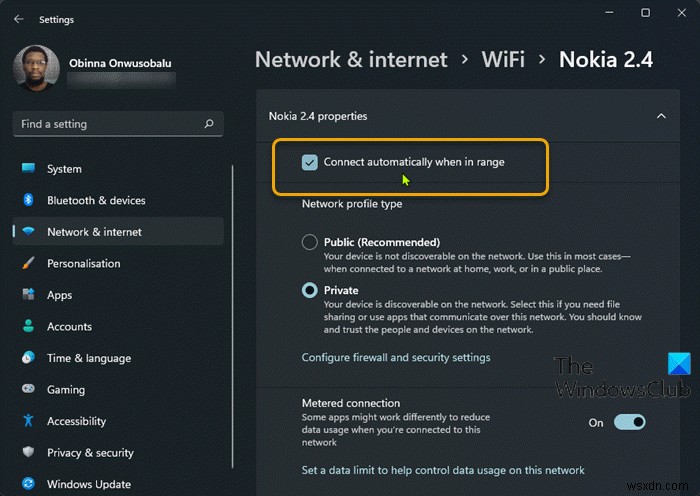 Windows 11에서 WiFi 옵션이 표시되지 않음 