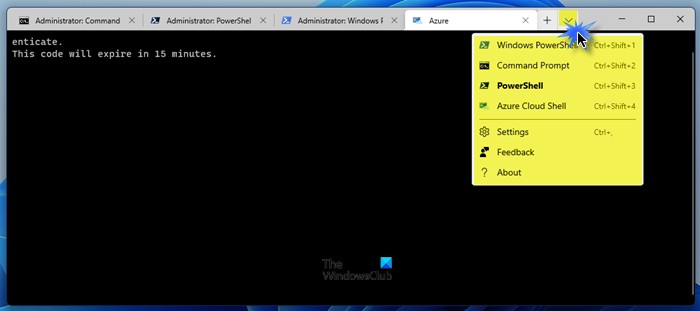 Windows PowerShell, PowerShell, Azure Cloud Shell, Windows 터미널의 명령 프롬프트란? 