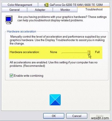 Windows 11에서는 Direct 3D 또는 DirectDraw 가속을 사용할 수 없습니다. 