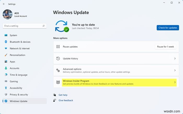 Insider Preview에서 Windows 11의 안정적인 빌드로 전환하는 방법 