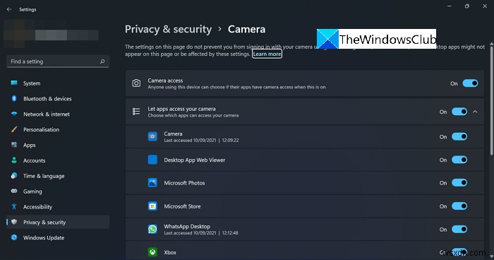 Windows 11에서 카메라, 마이크 및 위치를 사용하는 앱을 확인하는 방법 