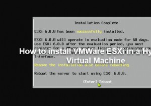 Hyper-V 가상 머신에 VMware ESXi 설치하는 방법
