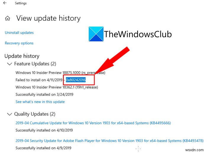 Windows 업데이트 오류 0x80242016을 수정하는 방법 
