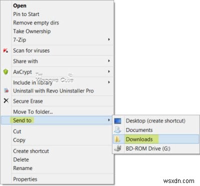 Windows 11/10에서 보내기 메뉴에 항목을 편집, 제거 또는 추가하는 방법 