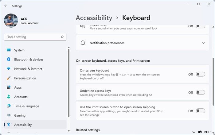 Windows 11/10에서 로그인 또는 시작 시 화상 키보드가 나타남 