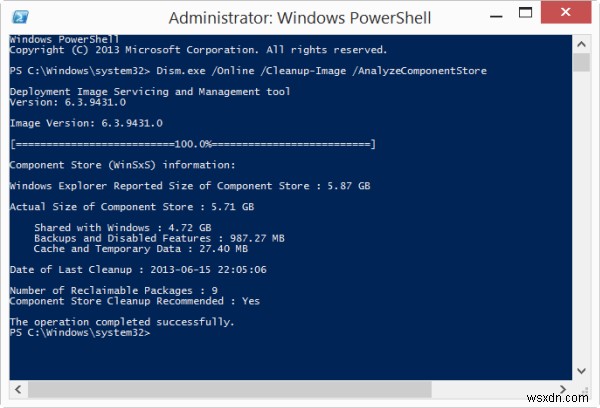 Windows 11/10에서 Windows 구성 요소 저장소 또는 WinSxS 분석 