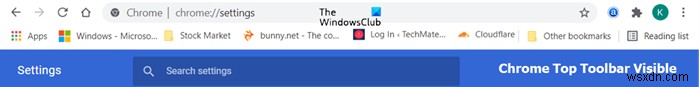 Windows 11/10에서 Chrome 상단 도구 모음이 누락됨 