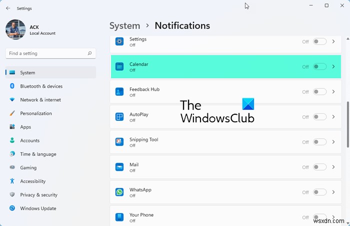 Windows 11/10에서 캘린더 앱 알림을 끄는 방법 