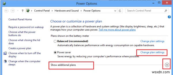 전원 관리, 설정, 옵션 변경; Windows 11/10에서 사용자 지정 전원 관리 옵션 만들기 