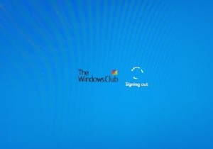 Windows가 파란색 회전 원이 있는 로그아웃 화면에서 멈춤 