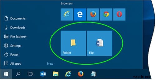 Windows 11/10에서 파일 또는 폴더를 시작 메뉴에 고정하는 방법 