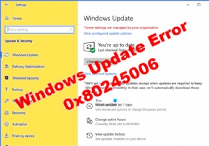 Windows 업데이트 오류 0x80245006 수정 