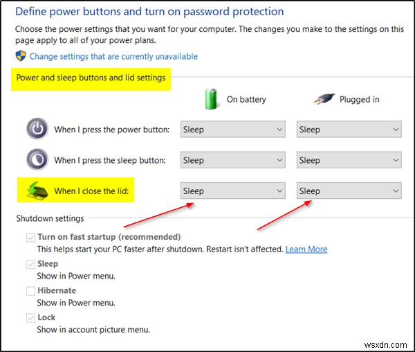 Windows 11/10에서 덮개를 닫은 상태에서 노트북을 실행하는 방법 