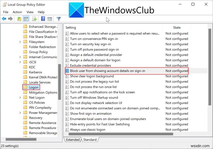Windows 11/10의 로그인 화면에서 이메일 주소를 제거하는 방법 