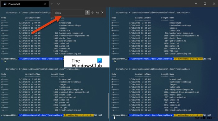 Windows 터미널에서 검색 기능을 사용하는 방법 