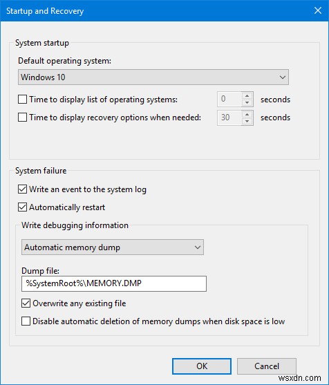 블루 스크린에 크래시 덤프 파일을 생성하도록 Windows를 구성하는 방법 