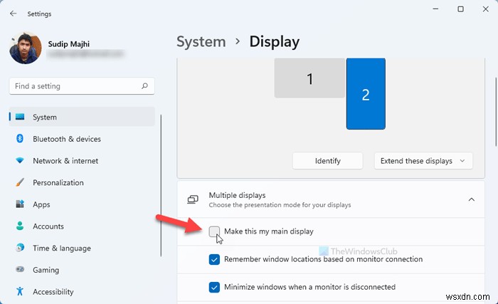 Windows 11/10의 기본 모니터에서 응용 프로그램을 강제로 여는 방법 