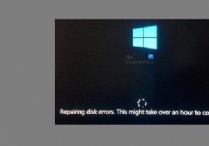 Windows가 디스크 오류 복구에서 멈춥니다. 완료하는 데 1시간이 걸릴 수 있습니다. 