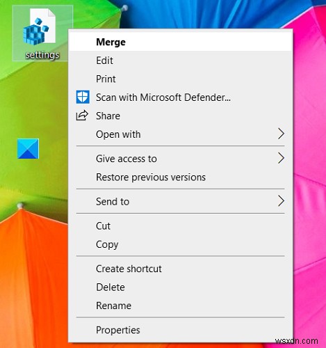 Windows 11/10에서 바탕 화면 상황에 맞는 메뉴에 설정을 추가하는 방법 
