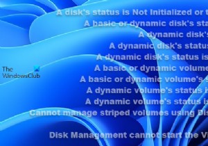 Windows 11/10에서 디스크 관리 오류 수정 