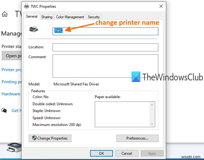 Windows 11/10에서 프린터 이름을 바꾸는 방법 