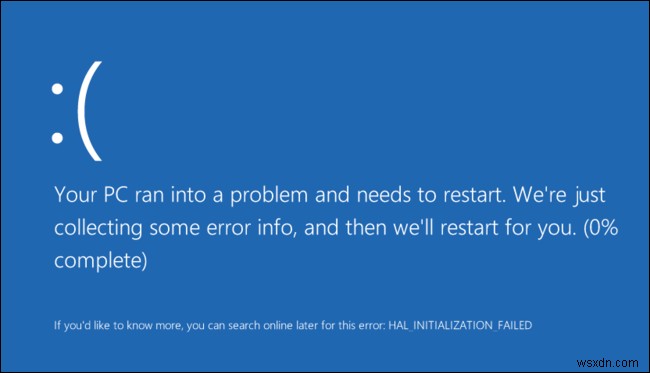 일반적인 Windows Blue Screen of Death 또는 Stop 오류 이해 및 문제 해결 