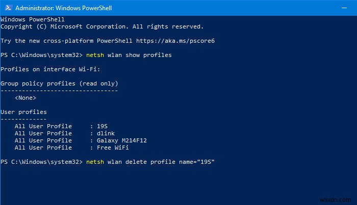 Windows 11/10에서 WiFi 네트워크 프로필을 삭제하는 네 가지 방법 