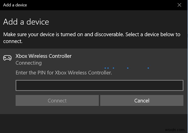 무선 Xbox One 컨트롤러에는 Windows 11/10용 PIN이 필요합니다. 