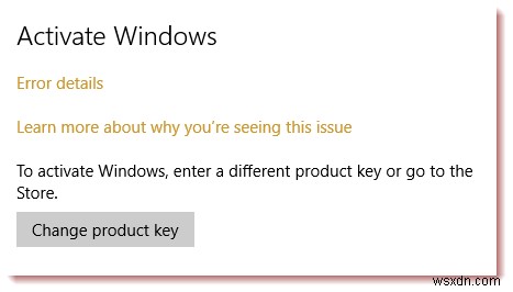 Windows 11/10을 정품 인증할 수 없습니다. 제품 키가 차단되었습니다. 