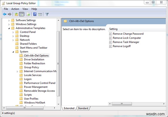 Windows 11/10에서 그룹 정책 또는 레지스트리를 사용하여 Ctrl+Alt+Del 화면 옵션 사용자 지정 
