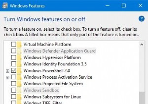 Windows 샌드박스 항목이 회색으로 표시되거나 회색으로 표시됨 