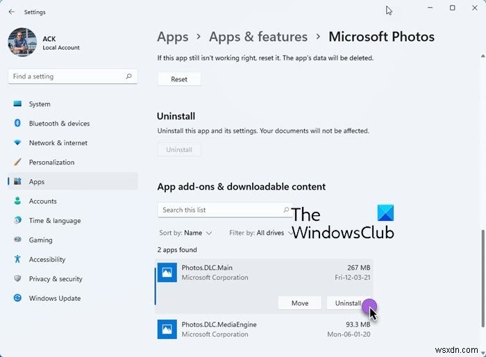 Windows 11/10에서 Microsoft Store 앱의 앱 추가 기능을 제거하는 방법 