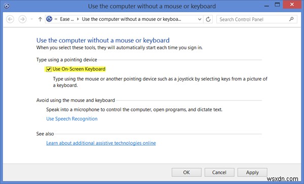 Windows 11/10의 Windows 화상 키보드 옵션 및 설정 