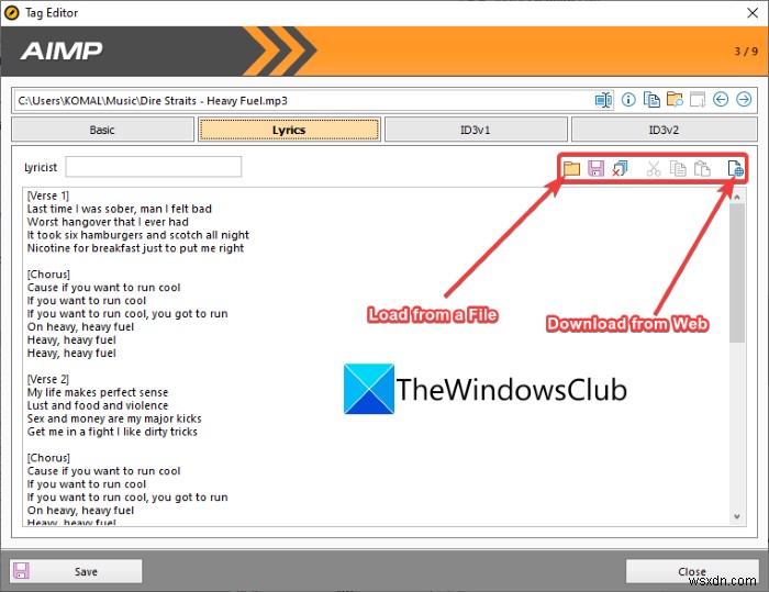 Windows 11/10에서 MP3 파일에 가사를 추가하고 포함하는 방법 