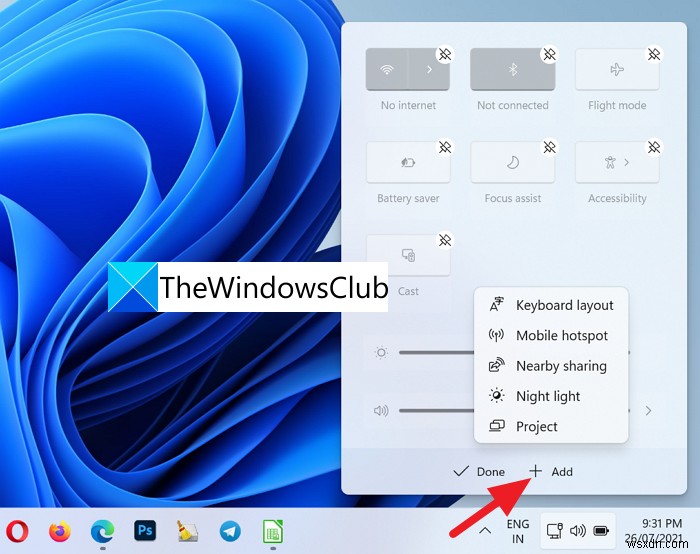 Windows 11의 작업 표시줄 모서리 오버플로에서 아이콘을 표시하거나 숨기는 방법 