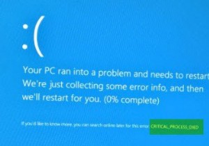 Windows 블루 스크린 또는 버그 검사 중지 오류 코드의 전체 목록 