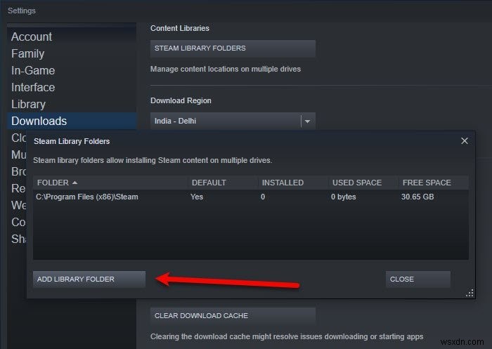 새 Steam 라이브러리 폴더는 쓰기 가능해야 하는 오류 수정 