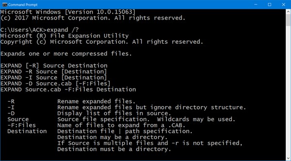 Windows 11/10에서 명령줄 도구를 사용하여 CAB 파일을 추출하는 방법 