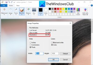 Windows 11/10에서 이미지 DPI를 확인하고 변경하는 방법 