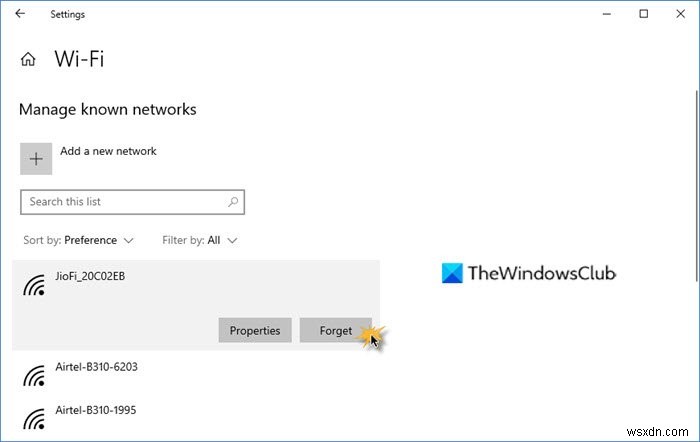 Windows 11/10에서 무선 네트워크 프로필을 잊어버리는 방법 