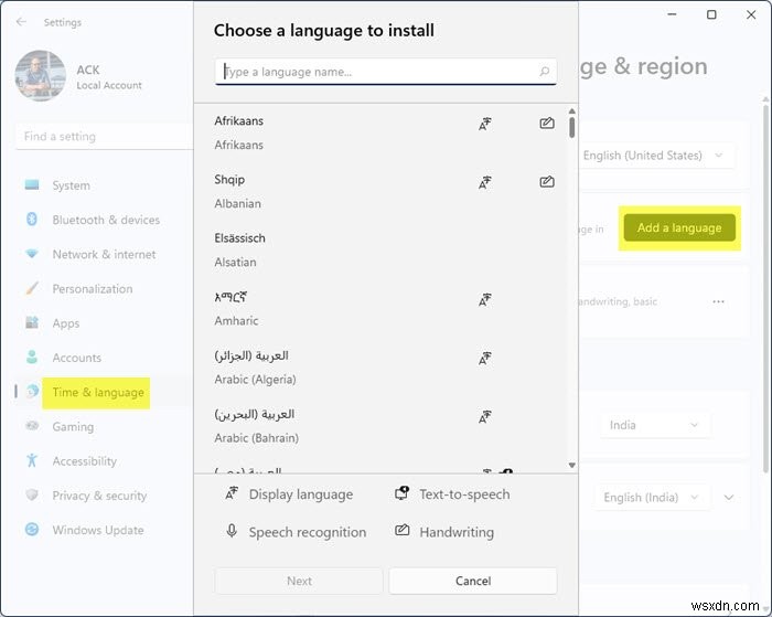 Windows 11/10에서 언어를 설치 및 제거하는 방법 
