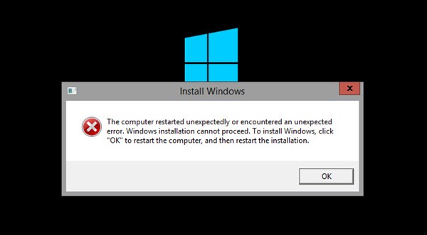 컴퓨터가 예기치 않게 다시 시작되었거나 예기치 않은 오류가 발생했습니다. 